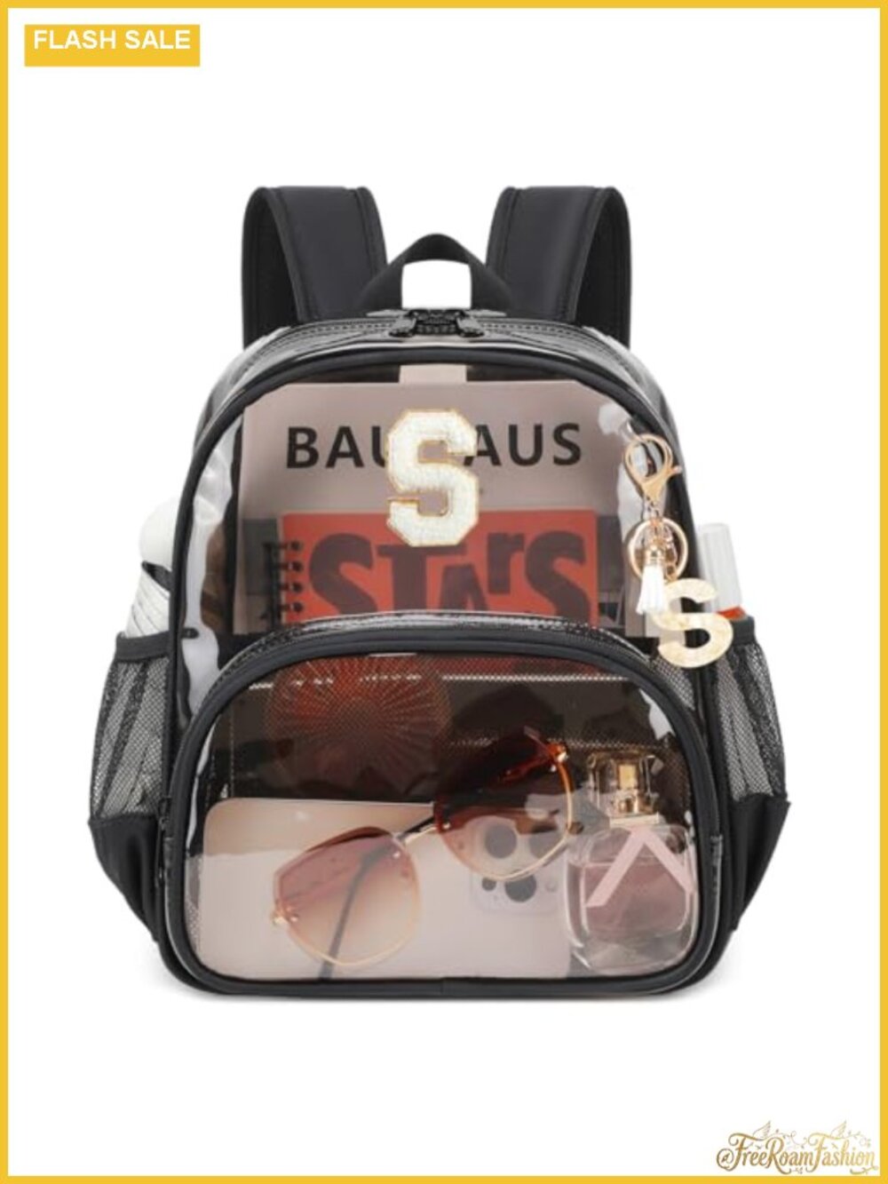 Clear Backpack Stadium Approved PVC Transparent Mini Backpack for Women,
